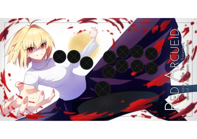 【Commission】メルブラ勢の方からのコミッションです。AFGレバーレスコントローラーの天板用にMBTL(月姫R)の暴走アルクェイドを描きました。アケコンの天板を描いてー等、来年も皆様からのご依頼をお待ちしております 