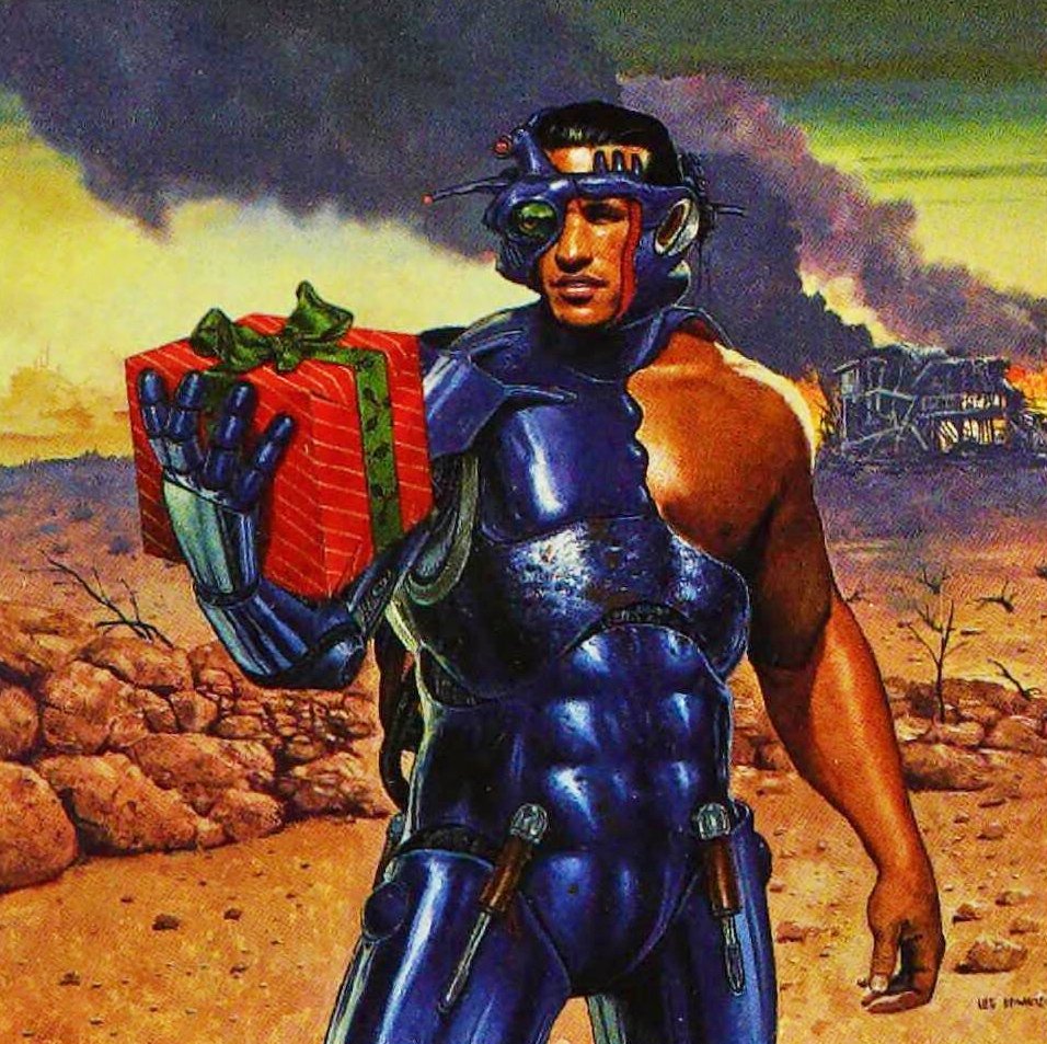 Les Edwards cover art for "Isaac Asimov's Christmas," 1997.