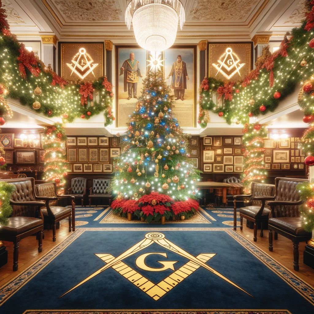 In the heart of winter's embrace, we gather near,

Brothers in spirit, spreading Christmas cheer.

With festive lights that softly gleam,

We reflect on the Masonic dream.