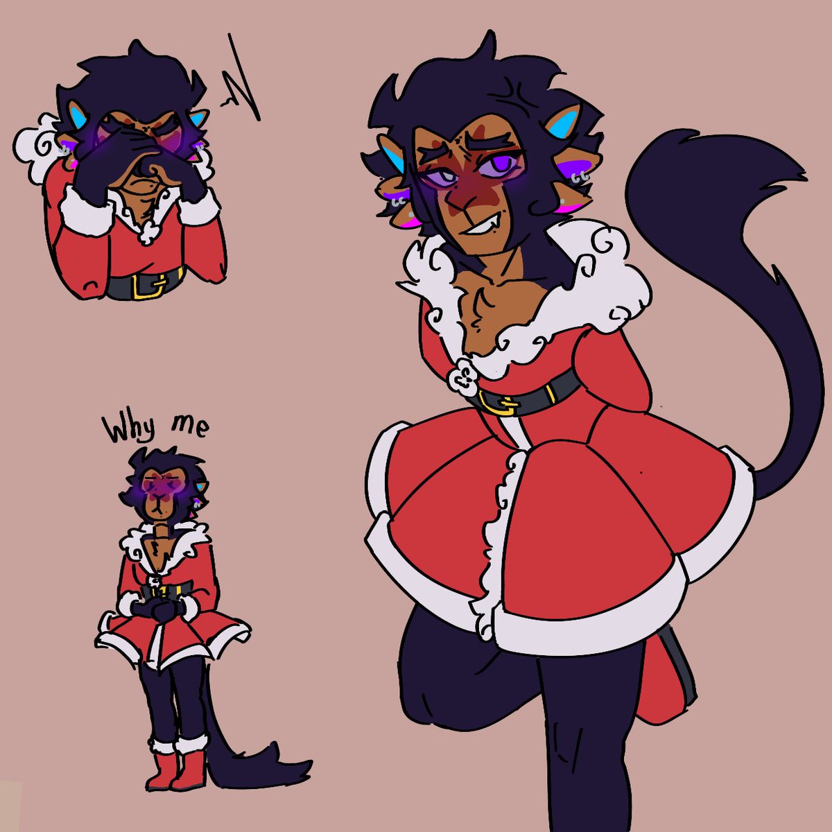 This was supposed to be a silly dress up theme from the grinch from live action film, but Macaque was a perfect opportunity to dress him up as Martha May Whovier(I love Martha May Whovier♡♡)
Anyway, Merry (early) Christmas
#shadowpeach #lmksunwukong #lmksixearedmacaque