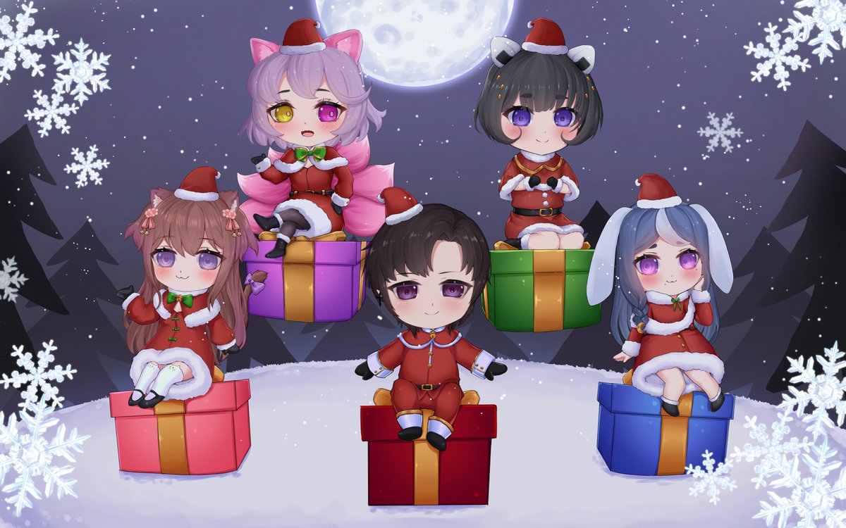 BluuIconn's tweet photo. Merry Christmas from Me and my Friends 🥰 to everyone 🥰.

Thank you @BabyBlue22_ , @moonbunnyVT @KemmyCakes and @WannabeRiceball for the Joining the Christmas Art Collaboration

Artist 🎨 :  @Akise_Yukito  Thank you for drawings this Wonderful Christmas Drawing.

#VTuberUprising #VtuberEN #MerryChristmas