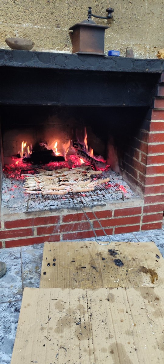 Cida_J92's tweet photo. Un año más preparamos la cena de nochebuena en la chimenea, entre el humo y el cava, y que sean muchos más https://t.co/T25MF51Tmb