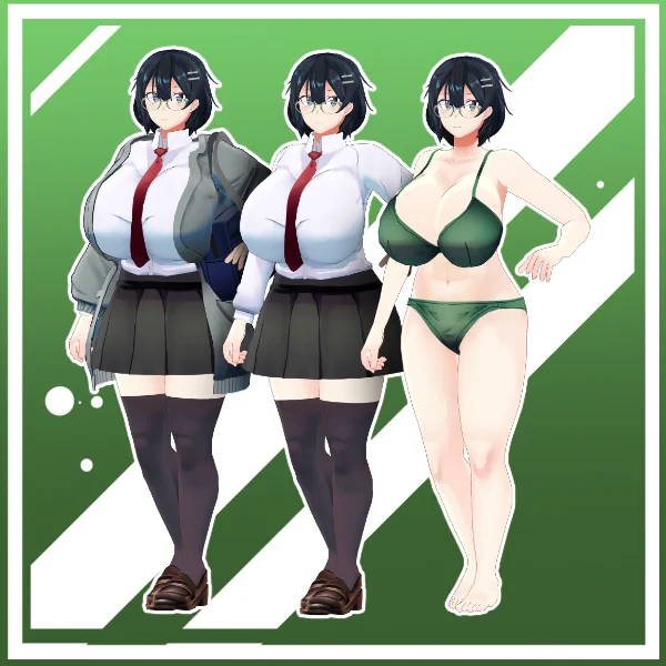 [アバター販売告知]オリジナル3Dモデル四宮さんが今日から販売開始です!!!少し臆病な普通の女の子です! 