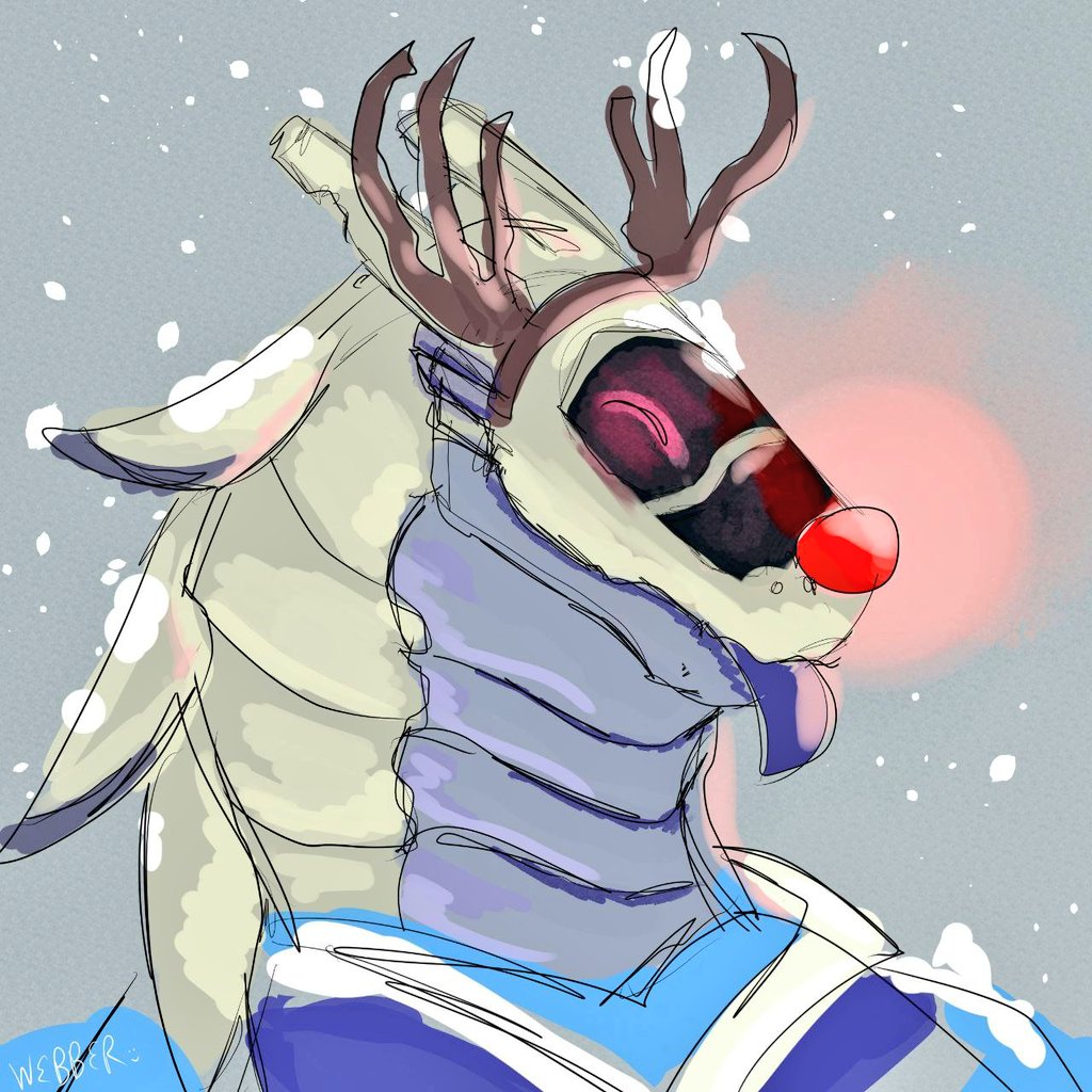 webberthederg's tweet image. Christmas beep! 
Beeper is named Sparc 
#webberthederg #synthart #furryart