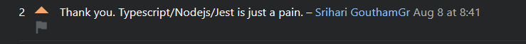 SavantNimit's tweet image. Saw this while doing jest! The most relatable thing on @StackOverflow 🥲
#JavaScriptmas
#typescript
#Coding
#techtwitter
