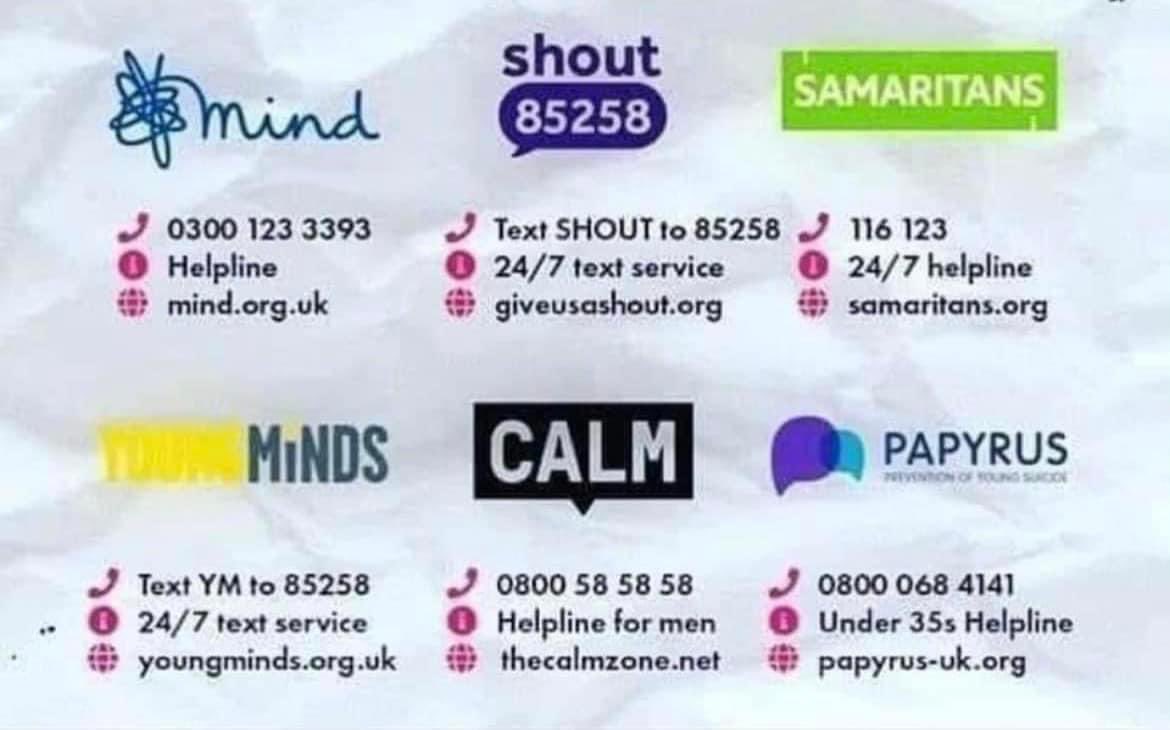Hanners__'s tweet photo. Don’t struggle people there is always help out there #mentalhealth #mentalhealthawareness #mentalhealthmatters https://t.co/hldI1DTWiw