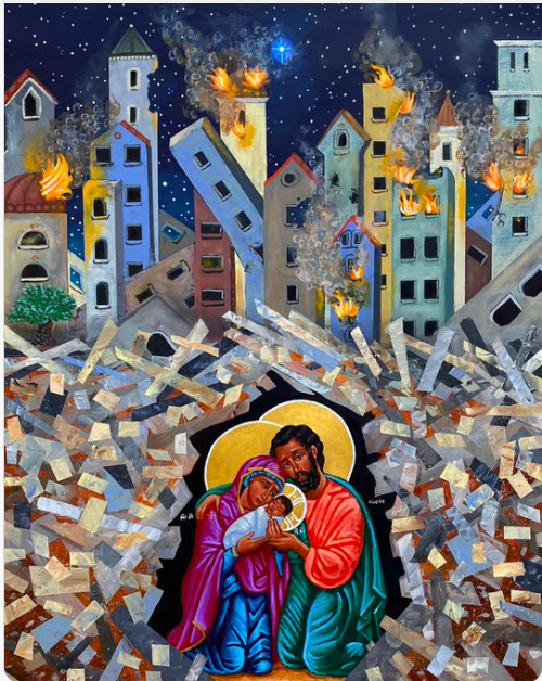 Me and him indoors wish everyone a peaceful Christmas. Hope you all have as good a time as circumstances allow. 

And PLEASE can this torment end.
Painting  by Kelly Latimore <a href="/KLICONS/">Kelly Latimore Icons</a>