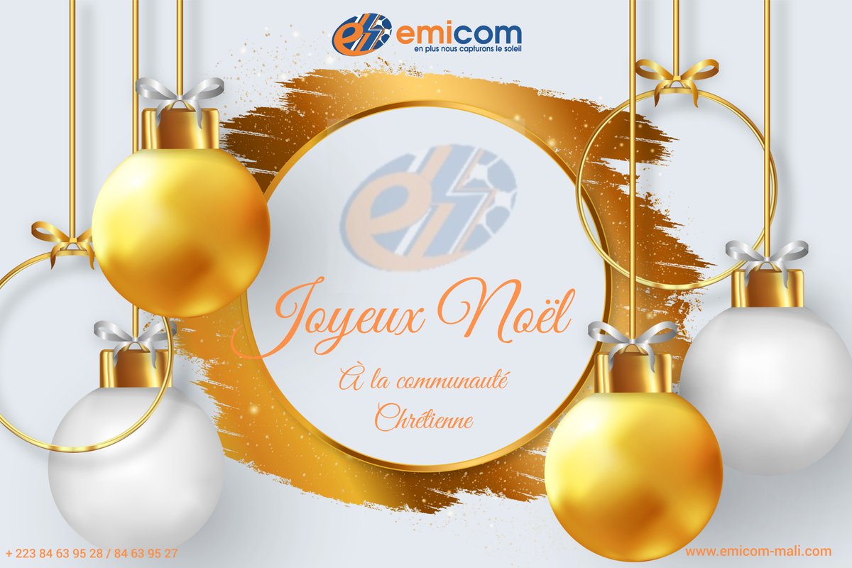 EmicomMali's tweet photo. Bonne fête à la communauté chrétienne🎅 🤶. https://t.co/Qk7RVsWuhH
