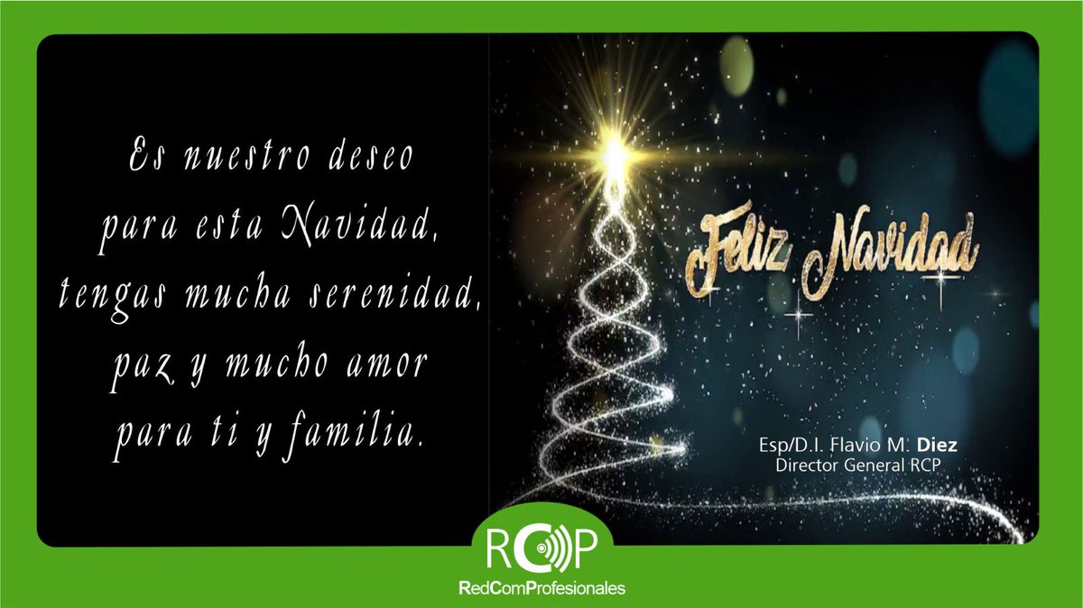 Les deseamos una feliz navidad y nuestros mejores deseos. 
Red de comunicadores profesionales.