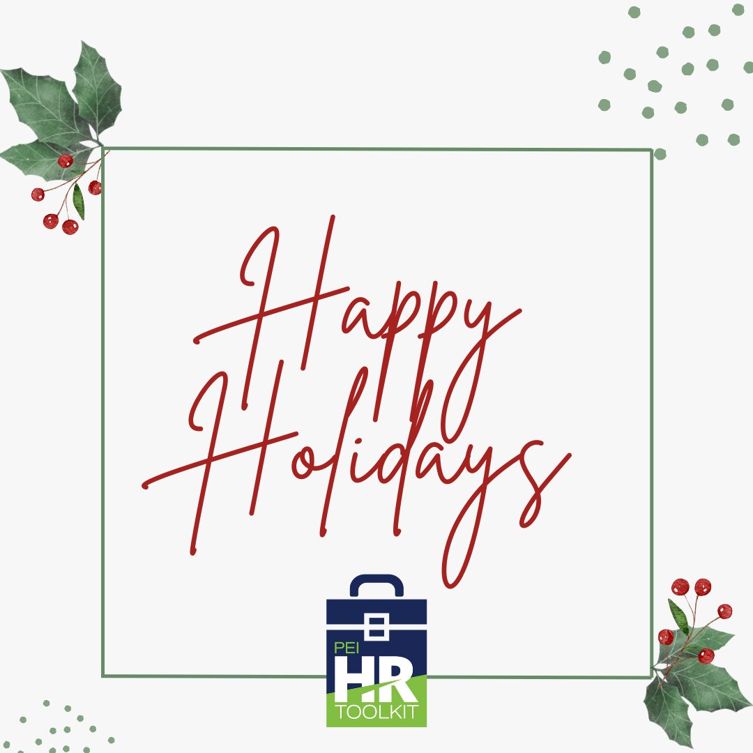 peihrtoolkit's tweet image. Happy Holidays! To find out which days are paid statutory holidays on Prince Edward Island, visit: ow.ly/vl3u50L6hLz