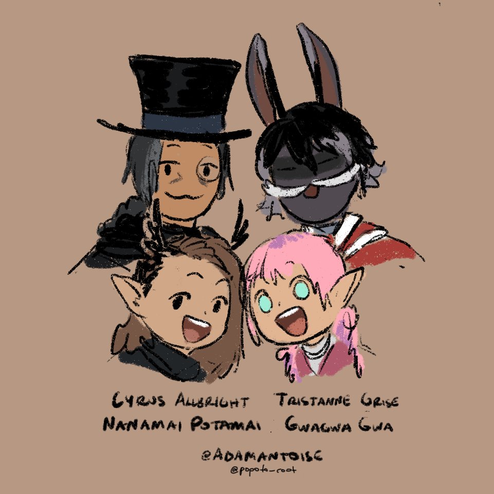 「Fun lil art party doodles from my xiv 」|zaku @ coms waitlist open!のイラスト