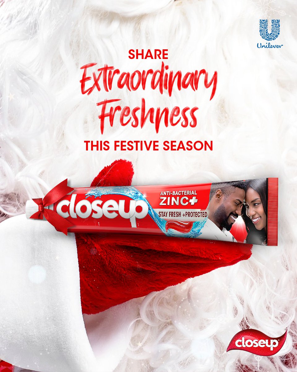 Merry Freshmas! 🎄 Keep the festivities alive with the new Closeup Antibacterial Zinc+. Unwrap the gift of freshness and share the love. 

How are you celebrating with your knockout smile this season? Tell us below! 💙

#MerryFreshmas
#CloseUpNigeria #CloseupAntiBacteriaZinc+
