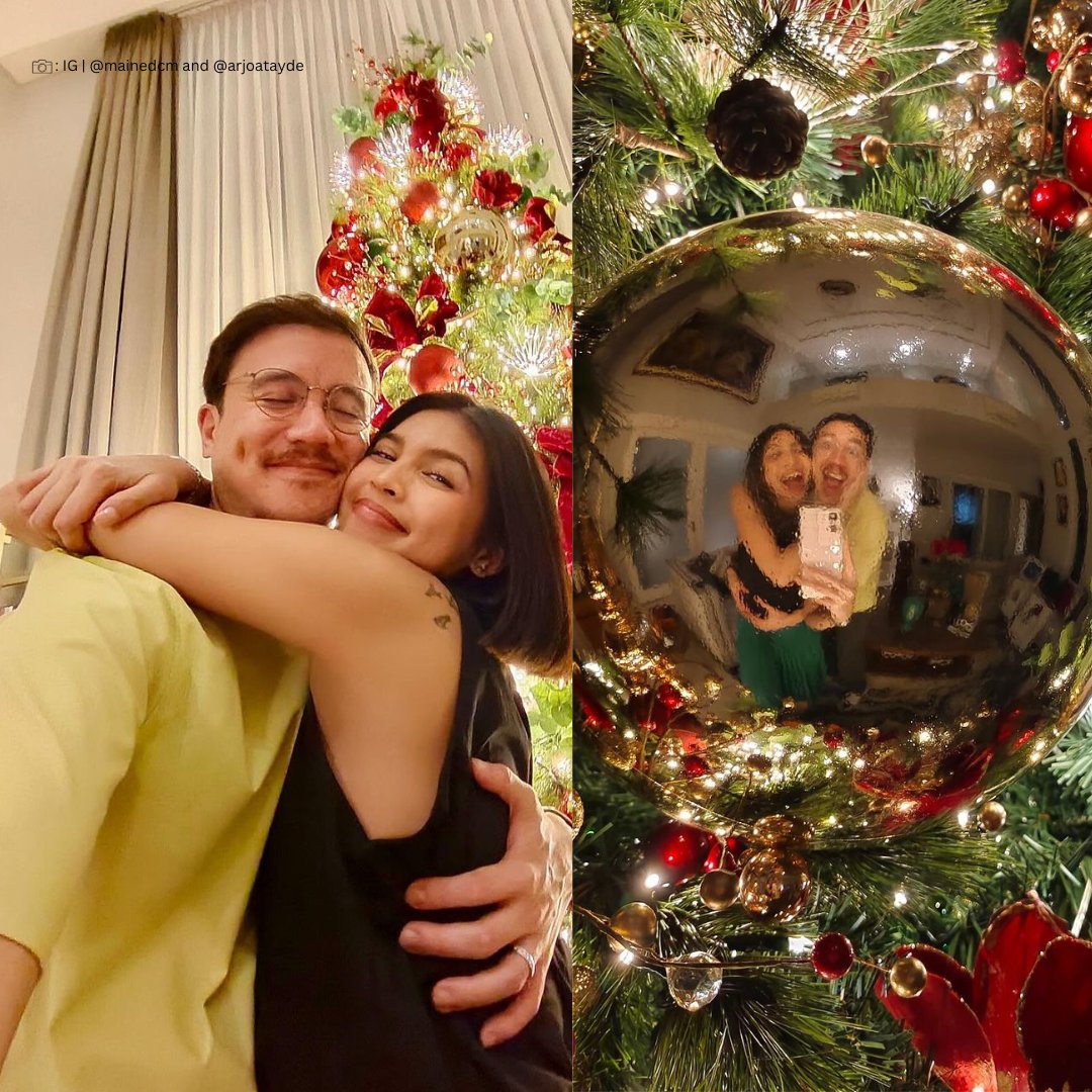 TV5manila's tweet photo. Narito ang super sweet Christmas photo ng newlywed couple na sina Maine at Arjo Atayde! 🥰 Merry Christmas! 🎄

Panoorin si Maine at ang #LegitDabarkads tuwing WEEKDAYS, 12NN, at Saturdays, 11:30AM sa #LunchtimeSayaTV5!

📸: IG | @mainedcm &amp; @arjoatayde https://t.co/mEbyePsRI2