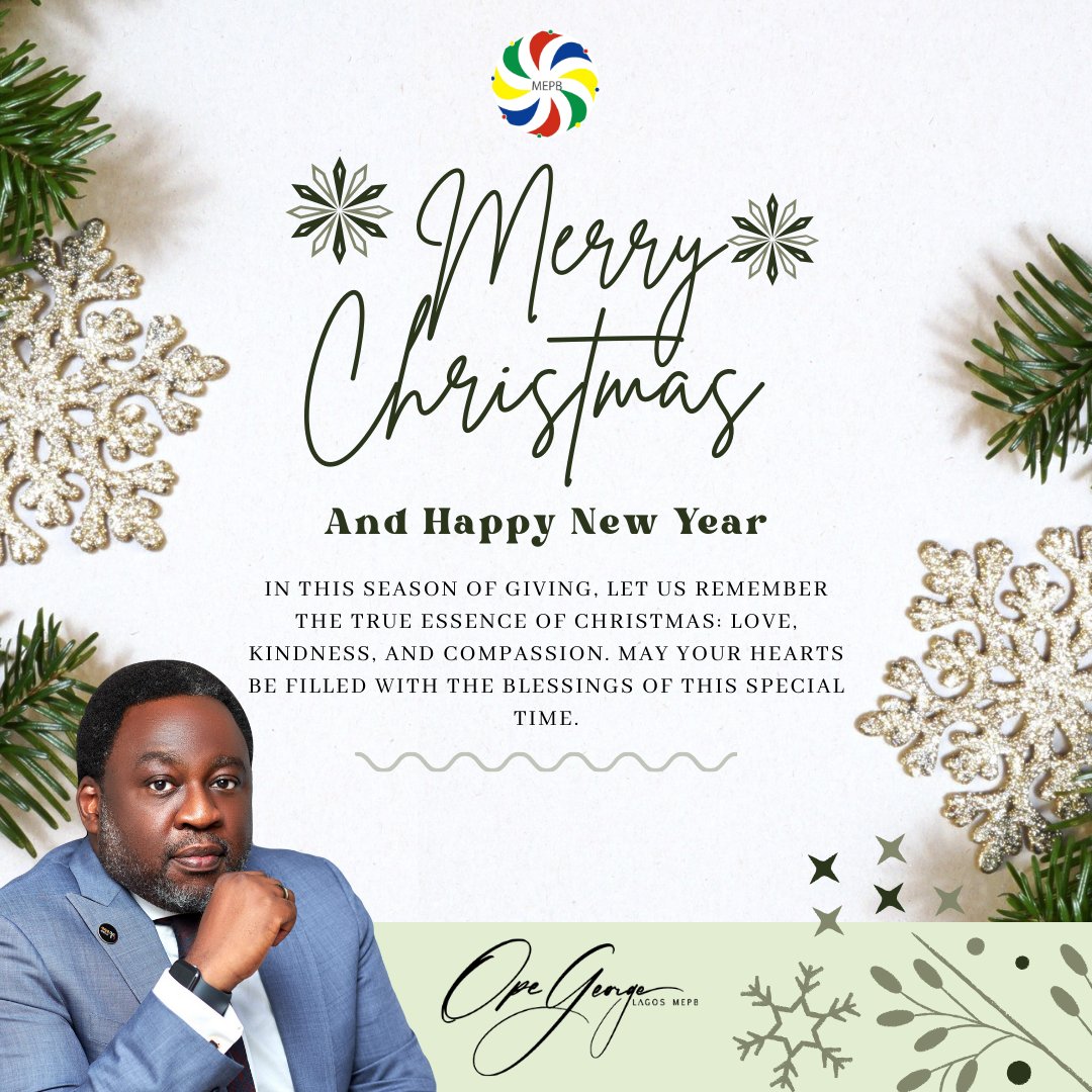 opegeorge_mepb's tweet image. To the vibrant community of Lagosians, I extend my heartfelt wishes for a joyous and Merry Christmas, as well as a Happy New Year in advance! May the festive season bring you and your loved ones an abundance of laughter, love, and cherished moments.

@drobafemihamzat @followlasg