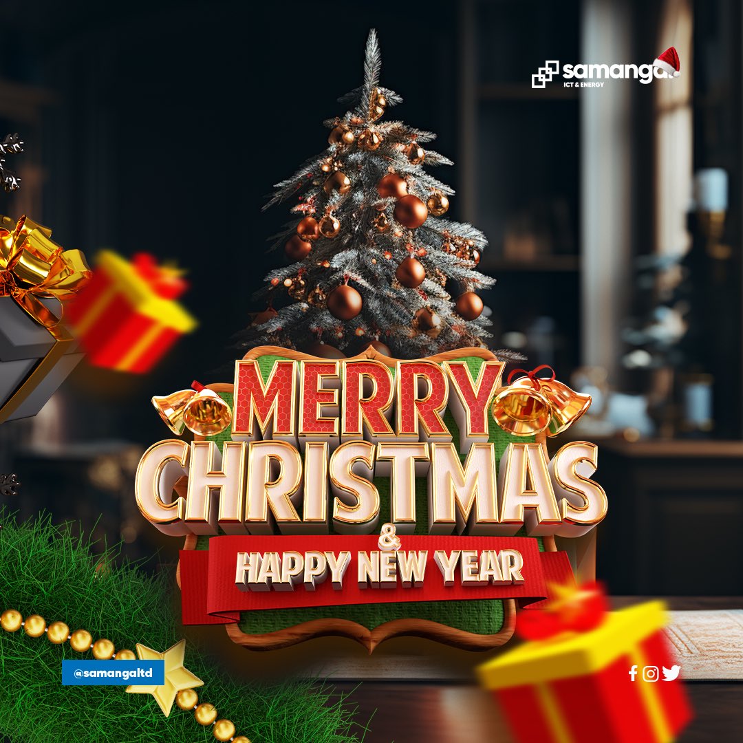 SamangaLtd's tweet photo. May your homes be filled with laughter, your hearts with love, and your spirits with the cheer that this time of year brings. 

Merry Christmas!🎉🎅🏾🎄

#Samanga4U https://t.co/Ai5LdyCgYT
