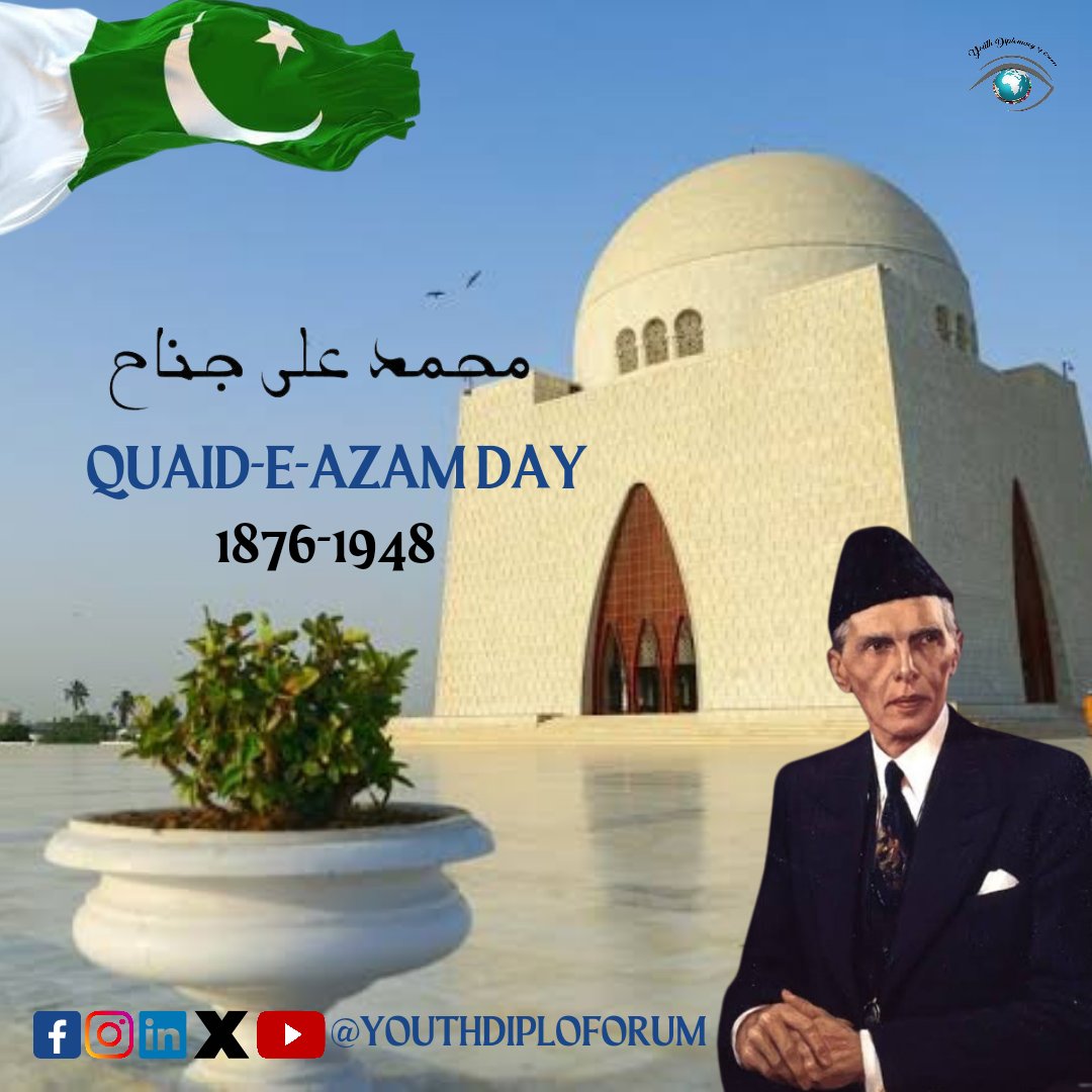 Let us remind you on this Quaid-e-Azam day that Jinnah wanted Pakistan to be a nation where there will be no discrimination based on religion, caste and gender. All of us should try our best to live up to his dreams. Long Live Pakistan 🇵🇰 #QuaidDay #quaidday2023 #Jinnah