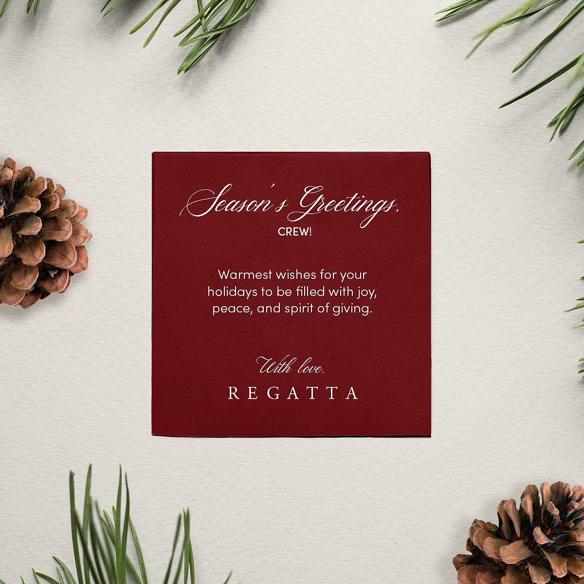 Sprinkling Christmas cheers your way, Crew! 🎄✨ Wishing you days blessed with love and warmth of shared moments. ❤️

#RegattaLife #GiftoftheMoment 
#RegattaHolidays