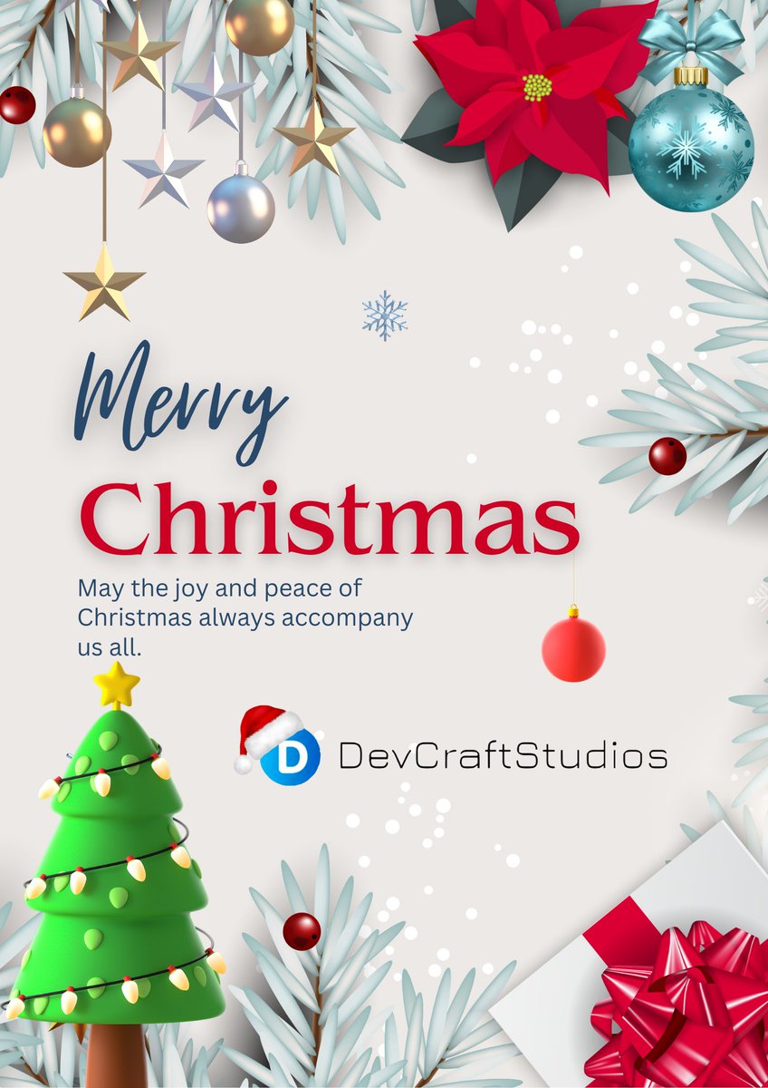 DevcraftStudios's tweet photo. ⛄Merry Christmas 🎄🎁
#MerryChristmas #Christmas 
#devcraft #devcraftstudios https://t.co/F3VjyNWmgL