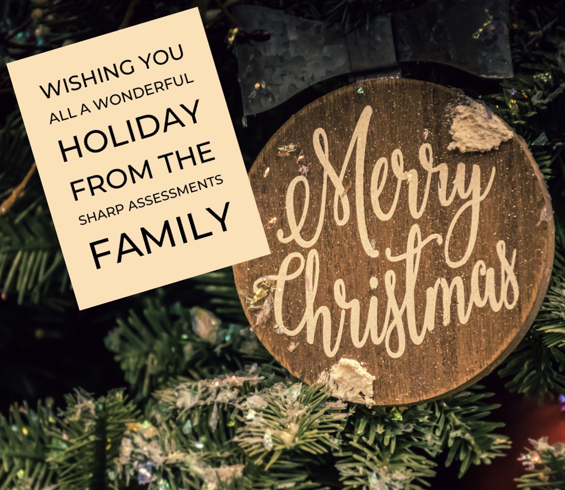 SharpAssessment's tweet image. Happy holidays to all from the Sharp Assessments family. #MerryChristmas #HappyHolidays2023