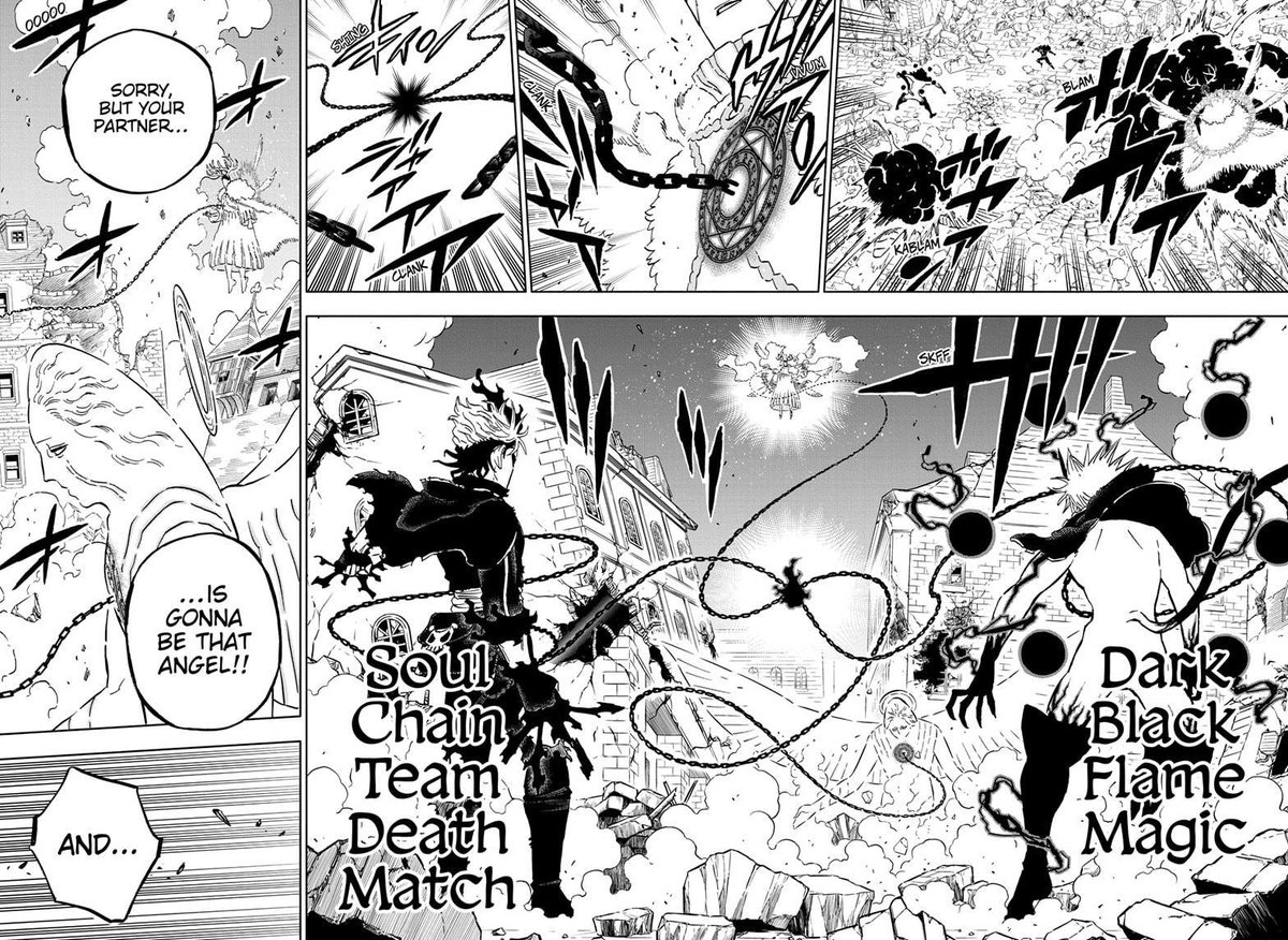 WK_Promethean's tweet photo. #BlackClover #BC369
All the spreads in the new chapter, battle against Lucius continuing although the absolute haywire highlight are Magna and Luck ๐ฅ๐ฅ https://t.co/2P7oo7qyw5