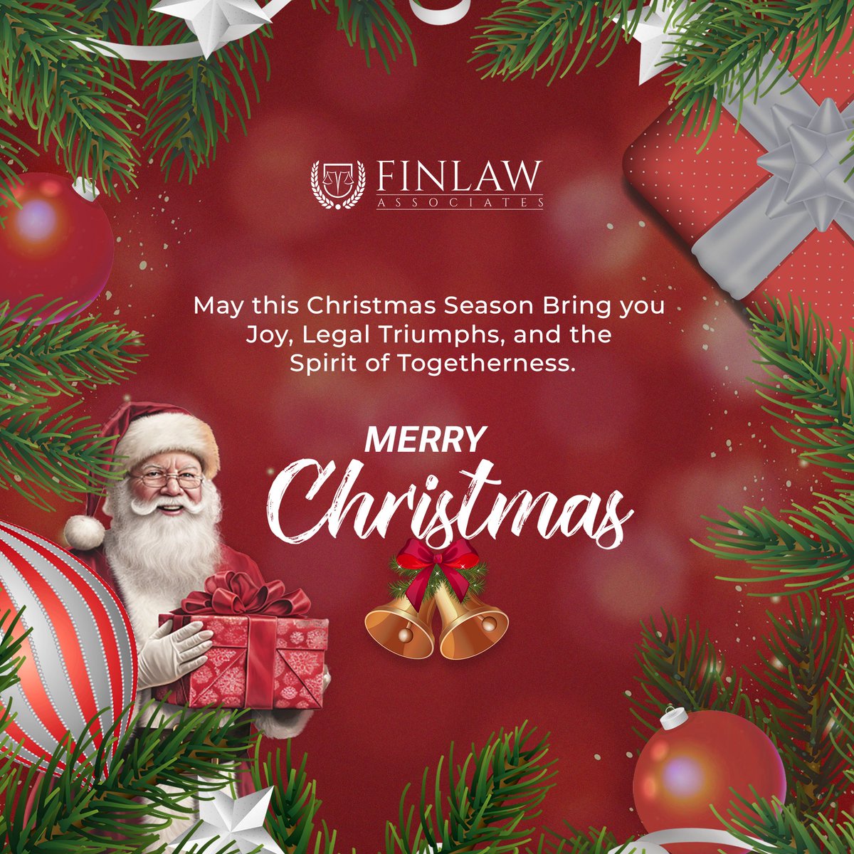 May this #Christmas season bring you joy, legal triumphs, and the spirit of togetherness. #MerryChristmas 
.
#finlawassociates #MerryXmas #MerryChristmas2023