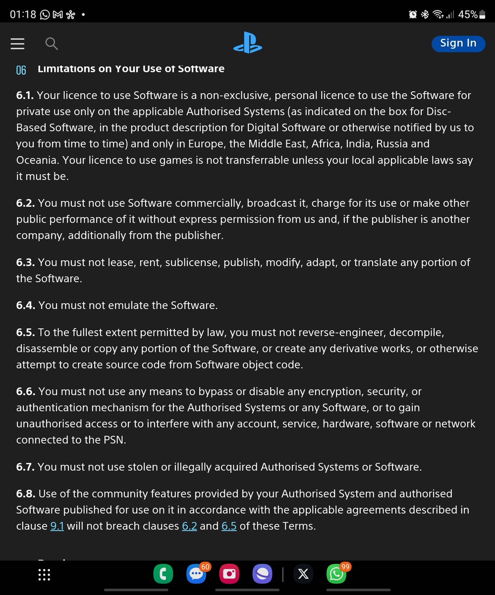 JAuburn's tweet photo. @djst4rling @killerjake @JayDubcity16 @TMllIll It sure does. The TOS clearly states, unless expressly authorised. CEX, GAME, they would be authorised. Just like it says you may not publicly broadcast yet PS has twitch. Authorised.

Sony can decide tomorrow that you can't sell or share your discs. https://t.co/in9CNZoHtS