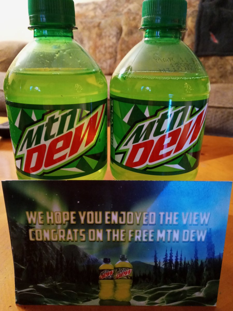 CrazyHorns's tweet photo. Every day should begin with green skies and free @MountainDew! Very much appreciated and bottoms up to winning a bucket list trip. #DewNation https://t.co/BpBtZjbY3n