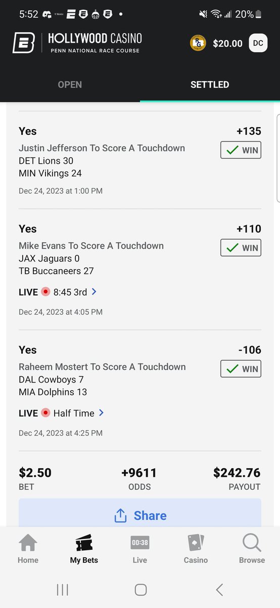 DCasey23's tweet photo. @SmartPlaysDaily #smartplays saved my weekend lol https://t.co/dkTEy5iXjW