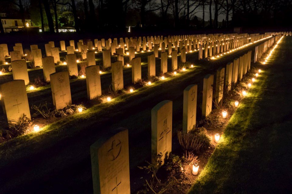 Every Christmas Eve, children in the Netherlands light a candle and place it on the grave of a Canadian soldier in cemeteries in Holten and Groesbeek. It’s a tribute to those who gave their lives for freedom. Never forget.