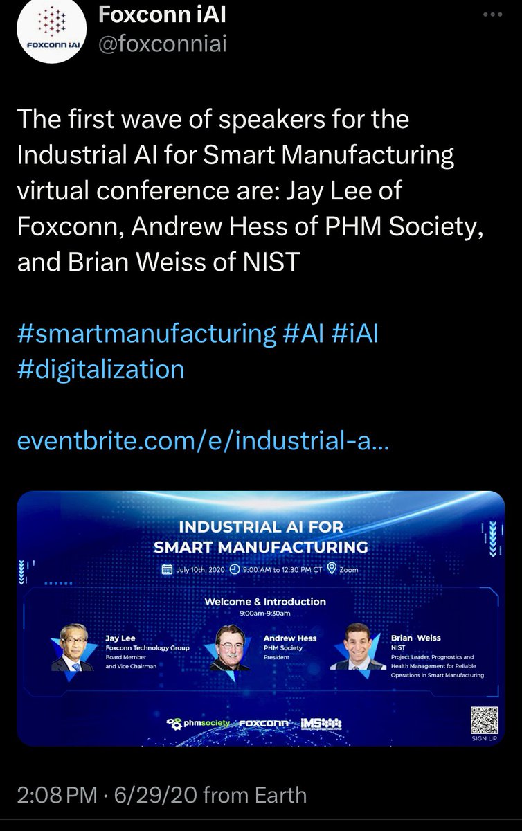 sparklingruby's tweet image. What is the relationship between NIST and Foxconn AI?