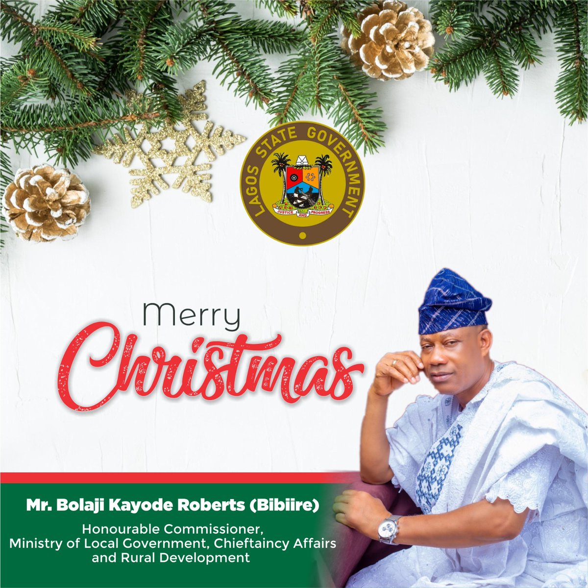 May the joy of Christmas make our lives beautiful. Merry Christmas to our dear Lagosians. #ForAGreaterLagos #IgbegaIpinleEko #AjumoseNi