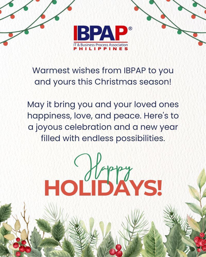 Happy Holidays from the I.T. &amp; Business Process Association of the Philippines, Inc.!