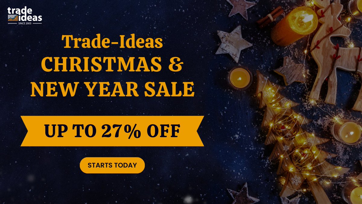 'Tis the season for smarter trading! Save 25% + 2% extra on Trade-Ideas with Christmas coupon code NANO25. Details here: dlvr.it/T0Z2qL 🎁💻
#charting #TraderMindset #robotrading #money #tradingcommunity