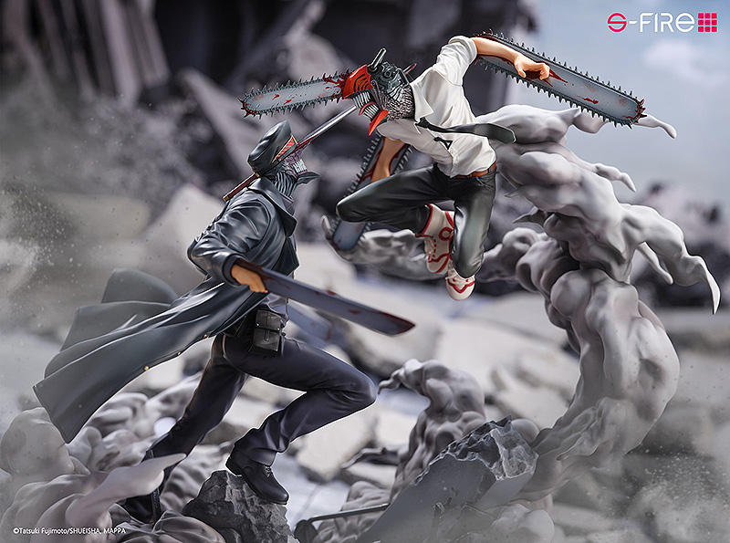 Re-live the thrilling battle between Chainsaw Man and Samurai Sword with S-FIRE's Super Situation Figure Set! 🔥 This dynamic piece is available for pre-orders now! GET: got.cr/csmvssamurai-tw