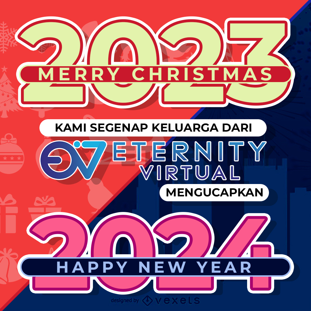 EternityVirtual's tweet photo. Kami segenap keluarga dari Eternity Virtual mengucapkan 

SELAMAT HARI NATAL 2023 &amp; TAHUN BARU 2024

~ Semoga natal tahun ini bisa menjadi berkah untuk kita semua dan semoga semua target yang sekiranya belum tercapai di tahun ini bisa tercapai di tahun depan ~ https://t.co/FVWx4GnUAk