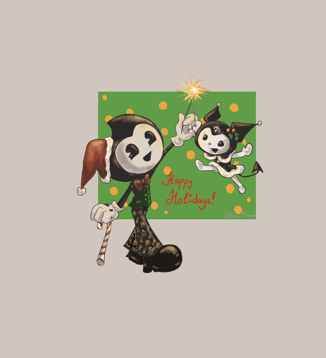 MaryB565's tweet photo. #Bendy × #Kuromi https://t.co/vEQAdss6Kk