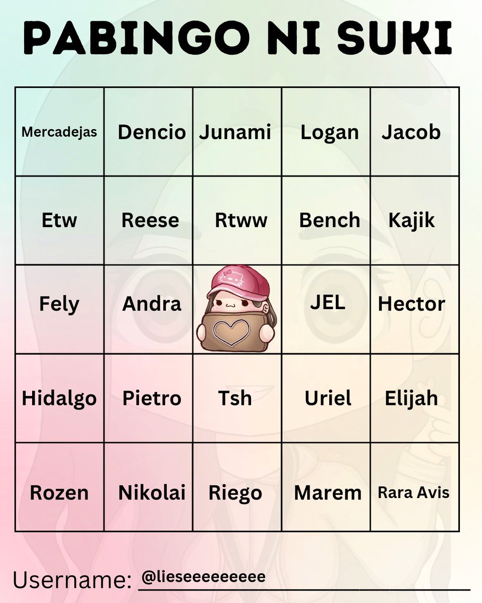 #PabirthdayBingoNiSuki