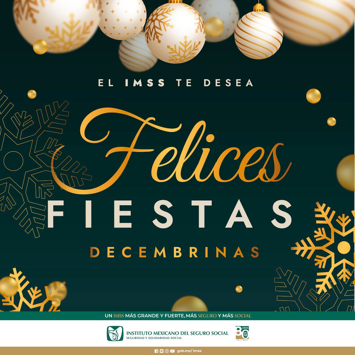 🎄 El #IMSS te desea felices #FiestasDecembrinas. 🎁