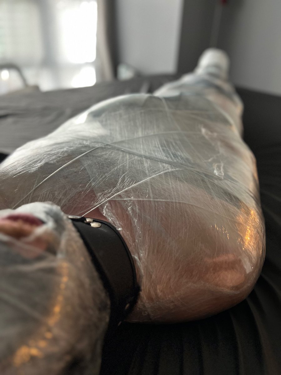 KinkCaged's tweet photo. Would you put this wrapped boy underneath your Christmas Tree? 🌲

I know @LuciferBound would…
he wrapped me up good! ⛓️

Arn’t I the perfect present? 🎁

#christmaswrapping #mummified #bdsm #bondage #plasticwrap
#wrapped #sensorydeprivation #christmaspresent #christmaswrapped https://t.co/CTwbzcZqNl