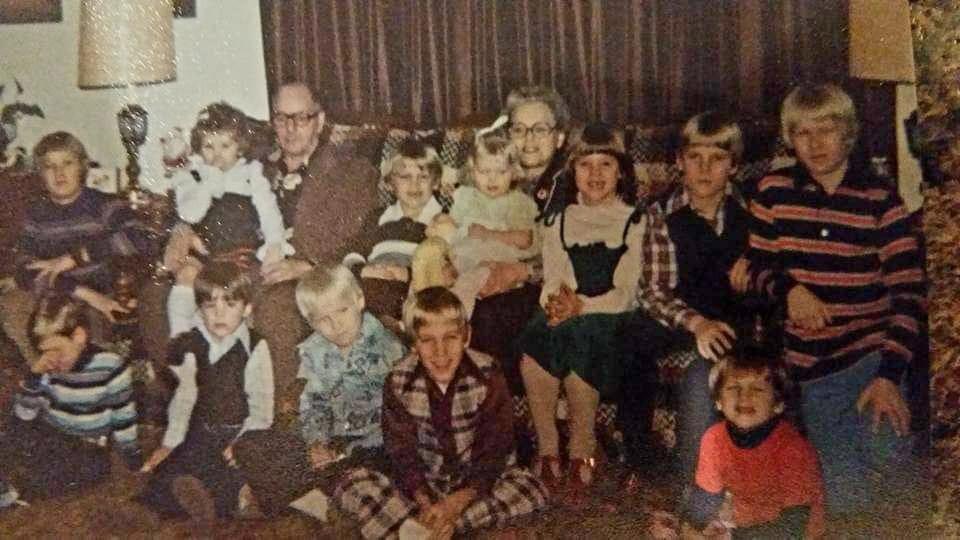 Christmas 1978 — I’m sitting on my grandmas lap.