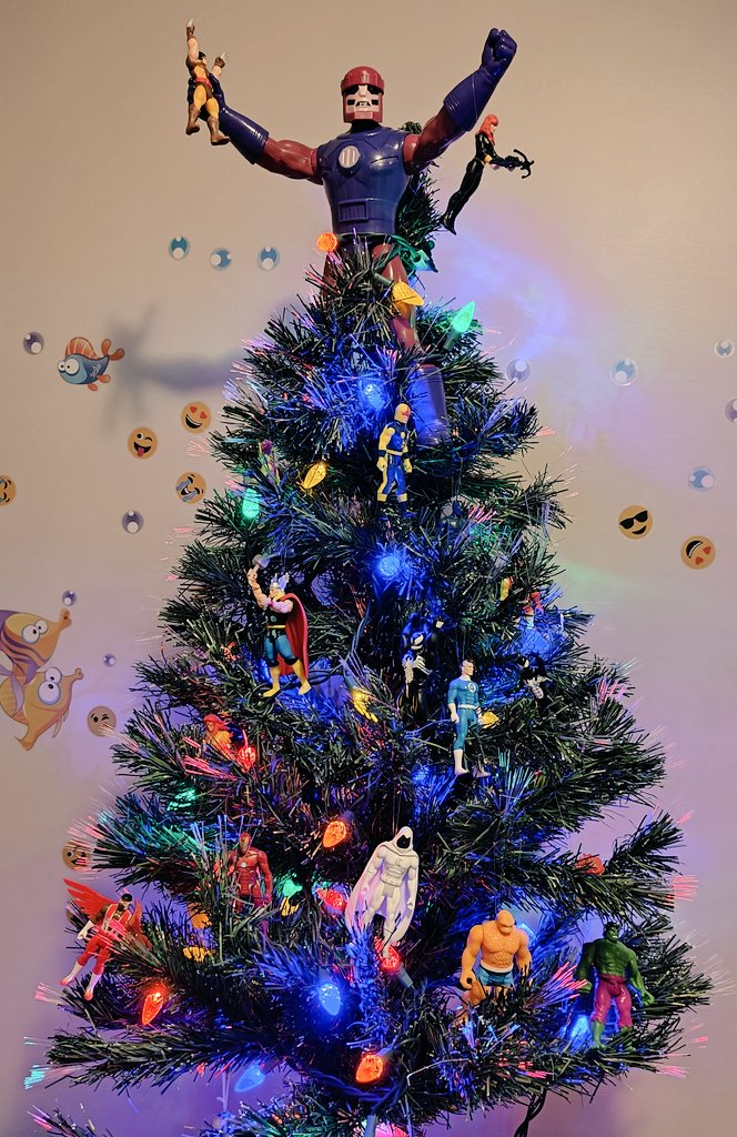 Merry Christmas everyone! This year we had some fun with my kids and built a <a href="/Marvel/">Marvel Entertainment</a> Christmas Tree with some #dollarama action figures <a href="/MarvelStudios/">Marvel Studios</a>. It's going to be alot of fun adding more heroes each year. #SpiderMan #Venom #Avengers #xmen #hulk #IronMan #Wolverine
