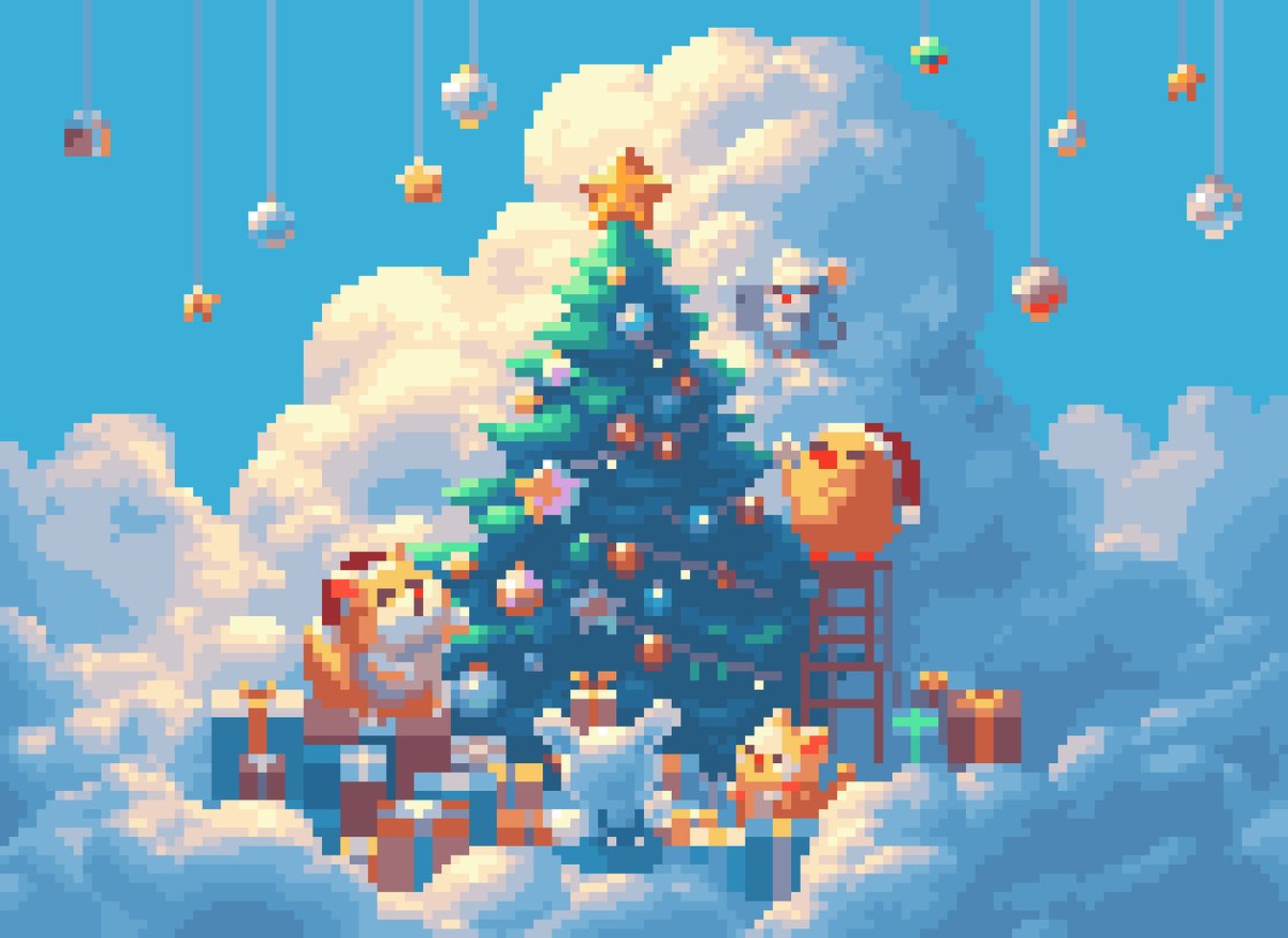 \(♡ˊΘˋ♡)/ Merry Christmas! ✨💖🎄❄️

On this happy festival, May your Christmas be merry and bright, and your New Year's sparkle with hope and promise!

#pixelart #ドット絵