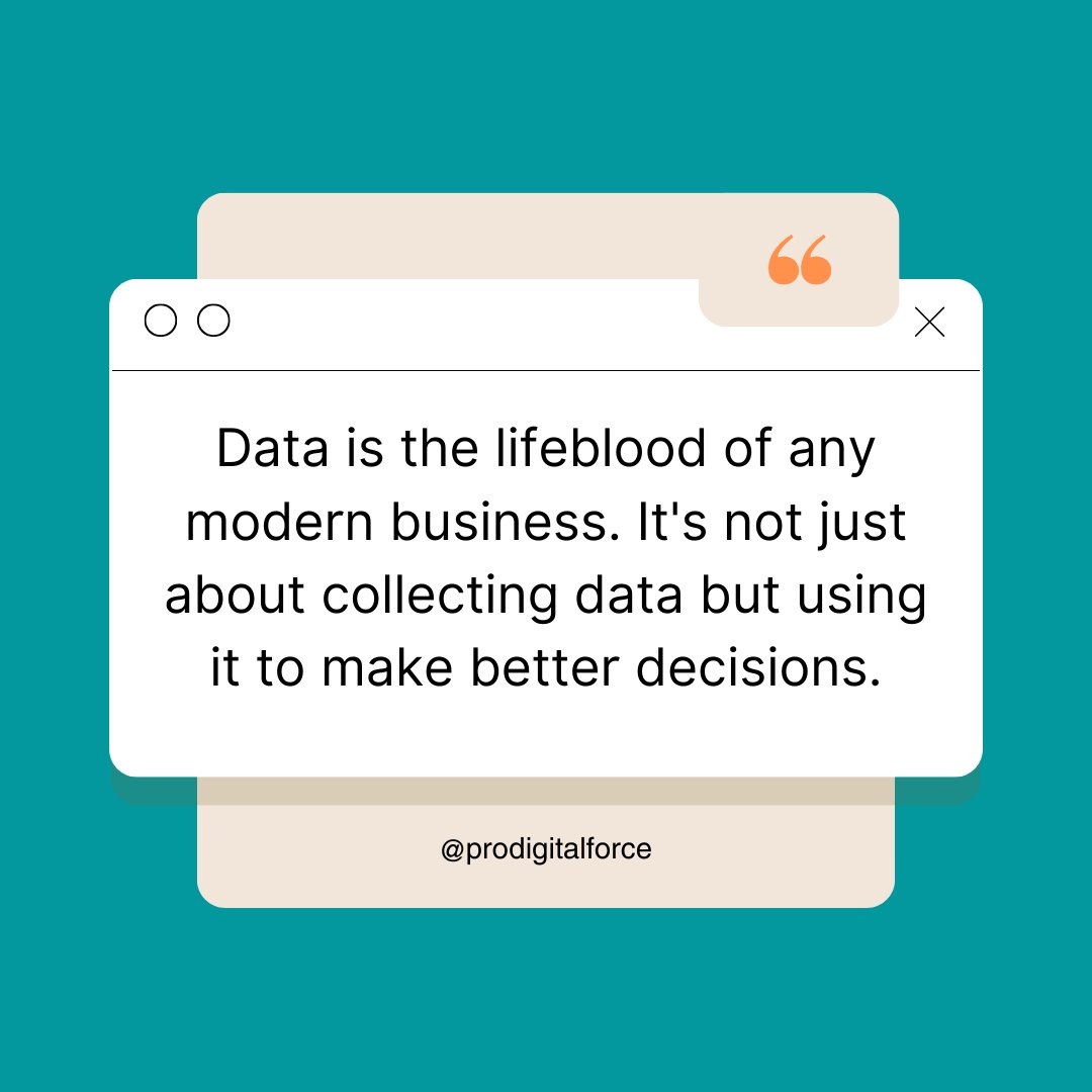prodigitalforce's tweet image. Data is the lifeblood of any modern business. It&apos;s not just about collecting data but using it to make better decisions.

#motivation #prodigitalforce #inspiration #dailyquotes #career #work