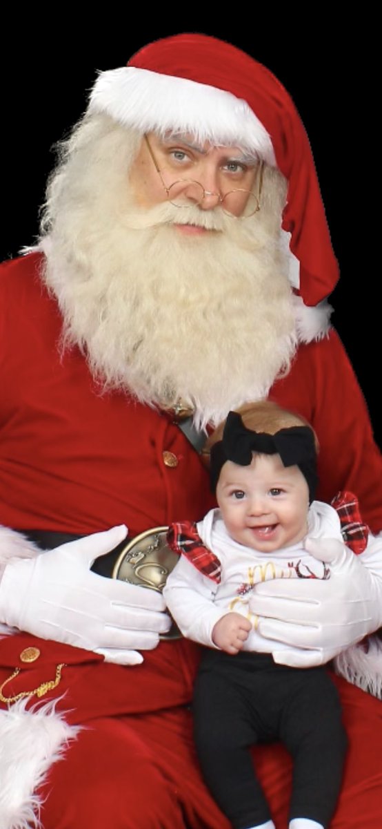 Modsquad0803's tweet image. This is my granddaughters first Christmas! I’m 46years old and god willing more of these cherished memories are still to come! Life is good!!  Also this is probably the coolest Santa you will ever see!