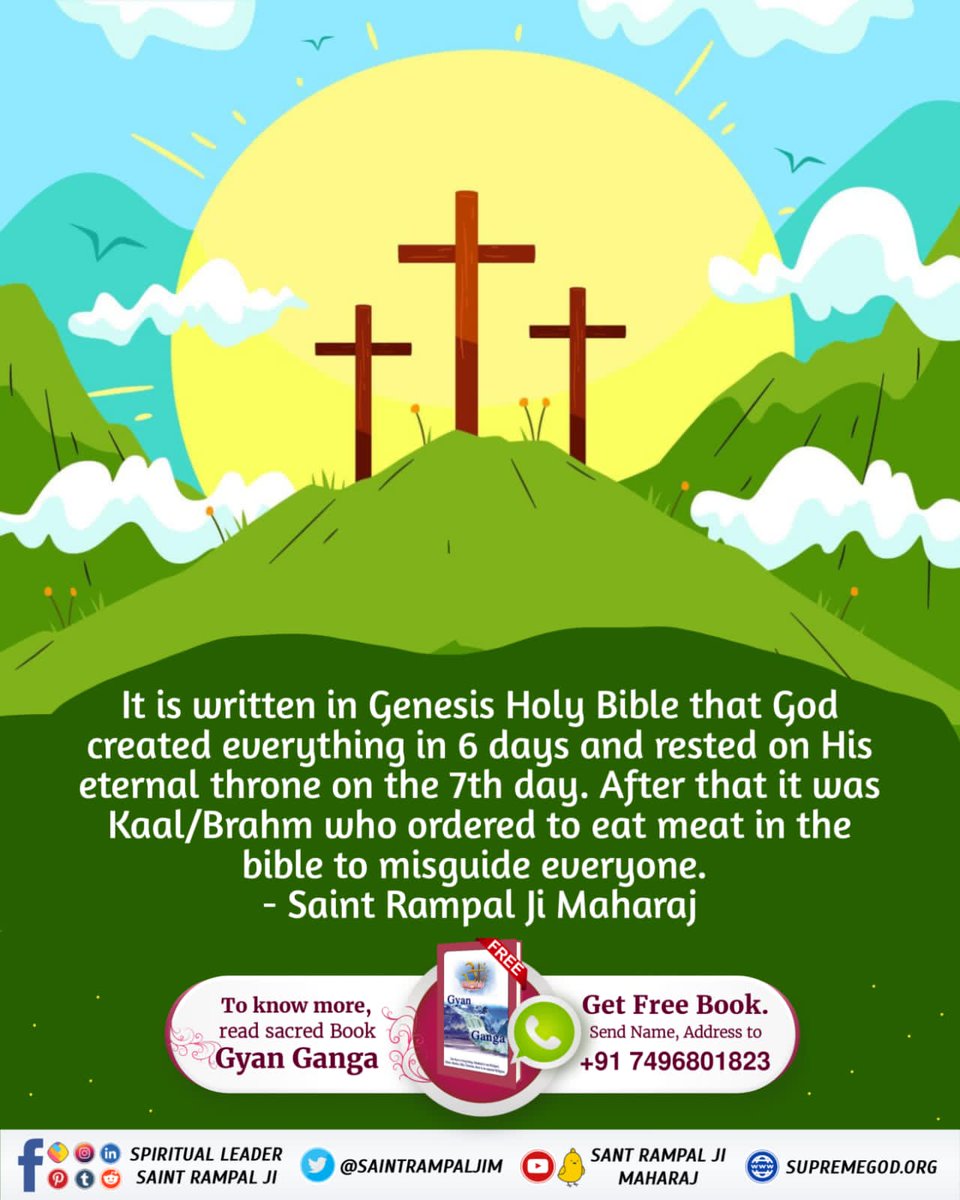 Diksha_riya's tweet photo. Jesus was the son of god
Supreme God neither takes birth from a mother nor does he die. He is eternal. But Jesus took birth and died at the cross. Jesus is not the Lord.
#Is_Jesus_God
Kabir Is SupremeGod https://t.co/VRY2hHDxJ8