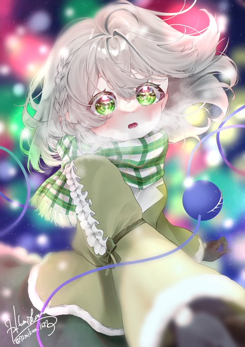 「bangs green scarf」 illustration images(Latest)