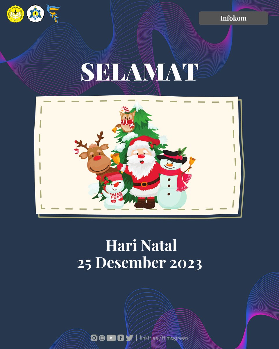 [HARI NATAL] 

Selamat Hari Natal bagi Greeners yang merayakan!
Semoga kita semua selalu diberkati dengan kedamaian, kegembiraan, dan kebahagiaan. Amin. 

Merry Christmas! ❄🎄 

#HariNatal
#Himagreen
#GoGreen 
#KabinetCakraNiscala