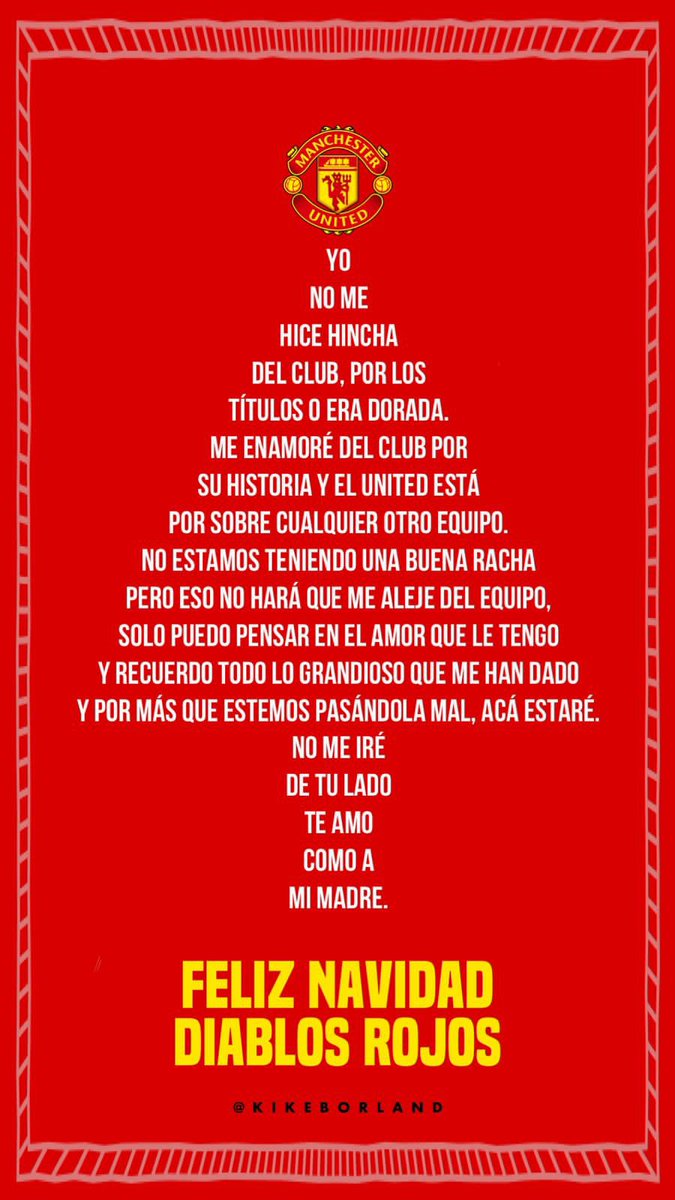 AMOR ETERNO AL MANCHESTER UNITED 🎄❤️