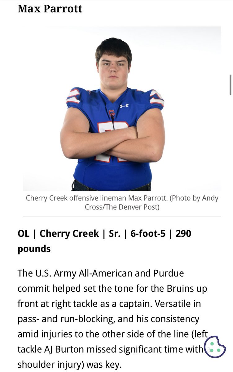 Max Parrott (@maxparrott1) on Twitter photo Blessed to be named All-Colorado! Thank you to everyone who made this season possible! <a href="/CCNextLevelFB/">Cherry Creek Next Level 🏈</a> <a href="/CreekFB/">CherryCreek Football</a> Blessed to be named All-Colorado! Thank you to everyone who made this season possible! <a href="/CCNextLevelFB/">Cherry Creek Next Level 🏈</a> <a href="/CreekFB/">CherryCreek Football</a>