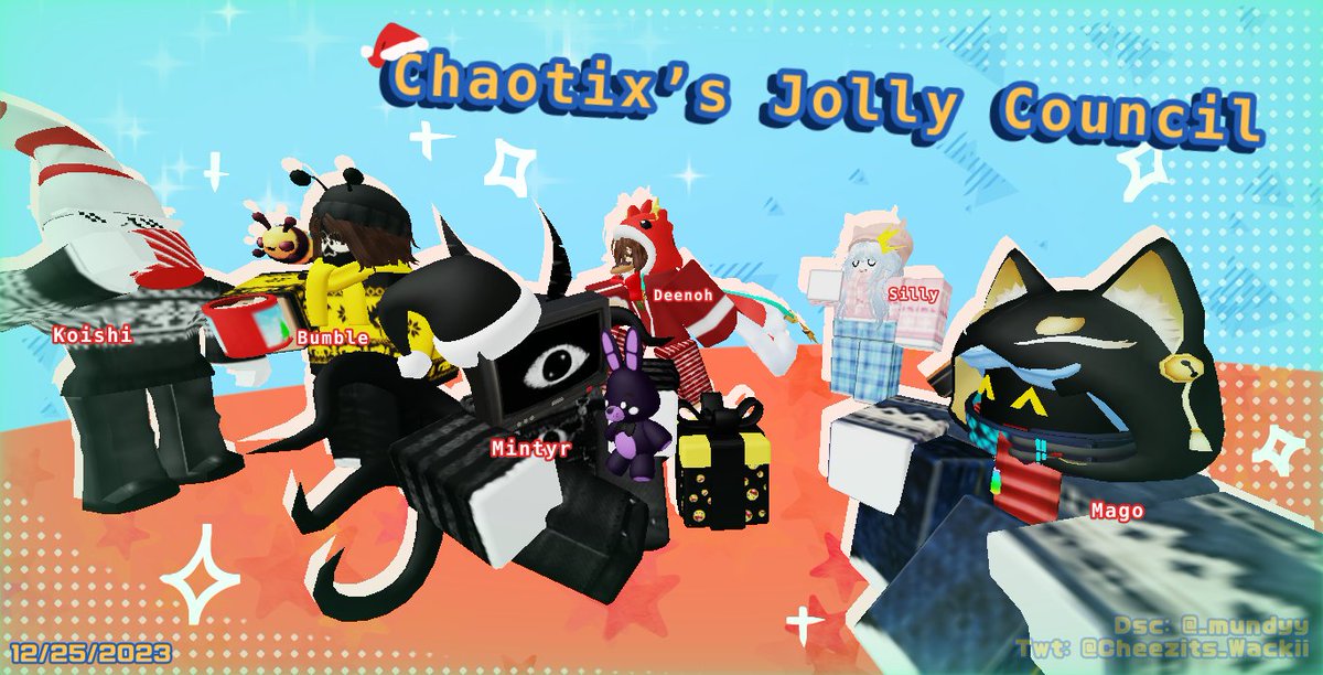 Munxdy_Mck's tweet image. 2023 kinda wild tho
There's too much ppl to mention here lol- I have a 2nd project just like this, but it's prolly gonna be a bit late
Merry Christmas y'all! :3
#Xmas #ROBLOX #robloxmodel #art